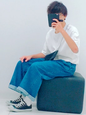 「アイテム（メッセンジャーバッグ）」を使った、まっつーさん（メンズ・167cm・10代）の秋コーディネート