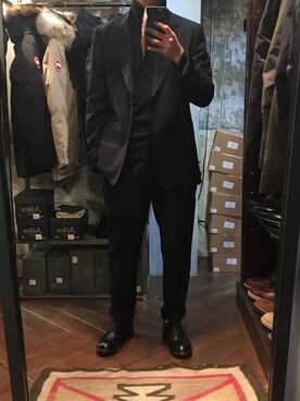 「Honor gathering（オナーギャザリング）のアイテム（ジャケット/アウター）」を使った、teruさん（メンズ・171cm）の冬コーディネート
