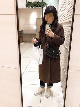 「ハイウエストストレートジーンズ」｜uさん（レディース・161cm）の冬コーディネート