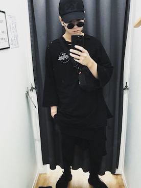 「mode」｜「アイテム（帽子）」を使った、あげさん（メンズ・170cm）の夏コーディネート