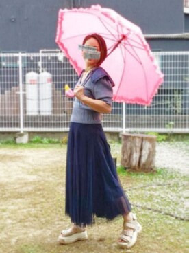 長傘 ピンク系 を使った人気ファッションコーディネート Wear