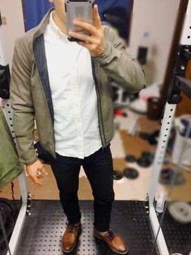 「GAP（ギャップ）のアイテム（ブルゾン）」を使った、kazu1989さん（メンズ・174cm）の春コーディネート