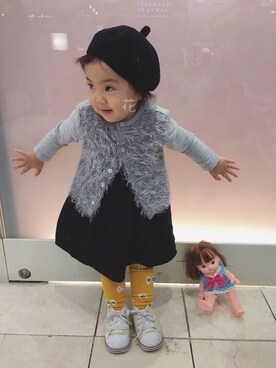 「ミナペルホネン」｜「アイテム（その他）」を使った、yorikanatyさん（キッズ・80cm）の秋コーディネート