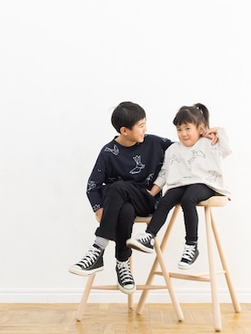 「サルエルパンツ」｜yorikanatyさん（キッズ・100cm）の冬コーディネート