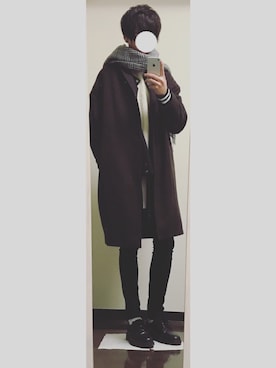 「niko and...（ニコアンド）のアイテム（MA-1）」を使った、服山くんさん（メンズ・171cm）の冬コーディネート