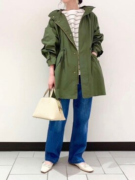 「アーバンリサーチドアーズ」｜「アイテム（ミリタリージャケット）」を使った、R i oさん（レディース・161cm）の冬コーディネート