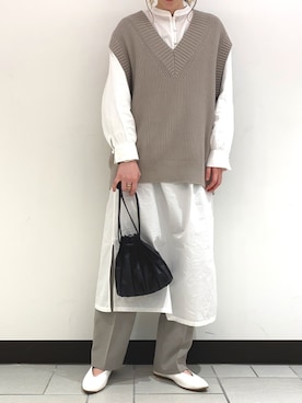 「ペールトーン」｜「アイテム（ワンピース/ドレス）」を使った、R i oさん（レディース・161cm）の冬コーディネート