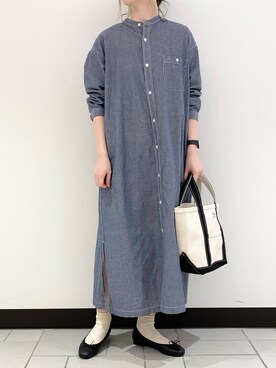 「orcival」｜「アイテム（シャツワンピース）」を使った、R i oさん（レディース・161cm）の春コーディネート