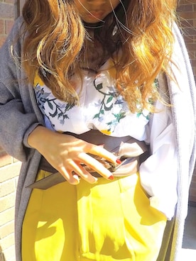 「ショッピング」｜「アイテム（その他アウター）」を使った、ayk♡さん（レディース・168cm）の春コーディネート