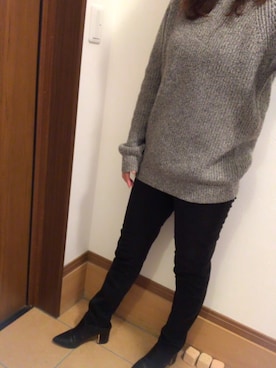 「Avail（アベイル）のアイテム（ブーティ）」を使った、mikotoさん（レディース・158cm）の冬コーディネート