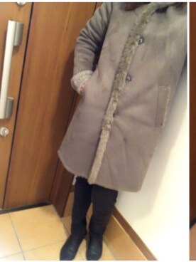 「UNIQLO（ユニクロ）のアイテム（ジャケット/アウター、グレー系）」を使った、mikotoさん（レディース・158cm）の冬コーディネート