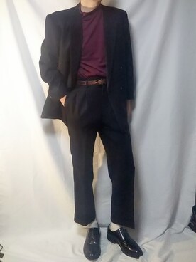 「新年一発目」｜「アイテム（セットアップ）」を使った、たろ さん（メンズ・179cm）の冬コーディネート