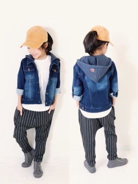 「devirock（デビロック）のアイテム」を使った、devirockさん（キッズ・120cm）の春コーディネート