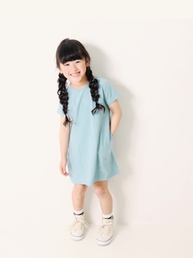「devirock（デビロック）のアイテム（ワンピース/ドレス）」を使った、devirockさん（キッズ・110cm）の春コーディネート