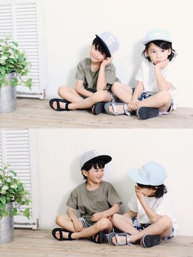 「devirock（デビロック）のアイテム（シューズ）」を使った、devirockさん（キッズ・110cm）の春コーディネート