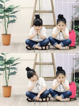 「devirock（デビロック）のアイテム（ワンピース/ドレス）」を使った、devirockさん（キッズ・110cm）の春コーディネート