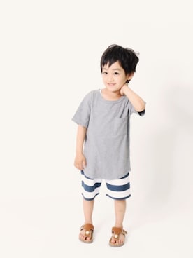 「devirock（デビロック）のアイテム（パンツ）」を使った、devirockさん（キッズ・110cm）の春コーディネート