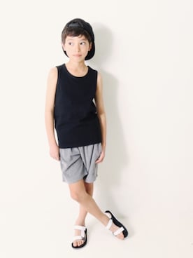 「devirock（デビロック）のアイテム（トップス）」を使った、devirockさん（キッズ・130cm）の春コーディネート