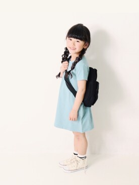 「devirock（デビロック）のアイテム（バッグ）」を使った、devirockさん（キッズ・110cm）の夏コーディネート
