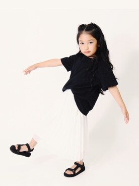 「devirock（デビロック）のアイテム（サンダル）」を使った、devirockさん（キッズ・110cm）の夏コーディネート