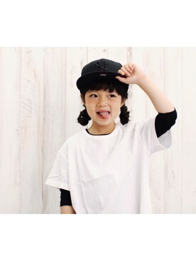 「devirock（デビロック）のアイテム（ワンピース）」を使った、devirockさん（キッズ・110cm）の夏コーディネート