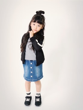 「アイテム（ジャージ）」を使った、devirockさん（キッズ・110cm）の夏コーディネート