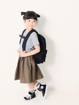 「devirock（デビロック）のアイテム（バッグ）」を使った、devirockさん（キッズ・110cm）の夏コーディネート