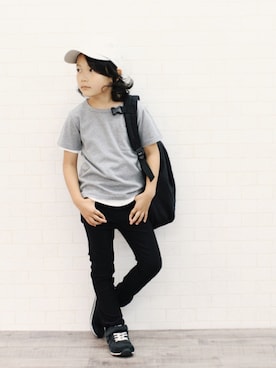 「devirock（デビロック）のアイテム（バッグ）」を使った、devirockさん（キッズ・110cm）の秋コーディネート