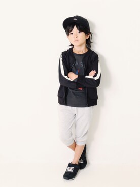 「アイテム（ジャージ）」を使った、devirockさん（キッズ・110cm）の秋コーディネート