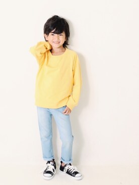 「devirock（デビロック）のアイテム（スウェット）」を使った、devirockさん（キッズ・110cm）の秋コーディネート
