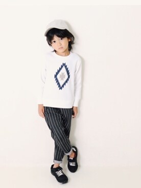 「devirock（デビロック）のアイテム（スウェット）」を使った、devirockさん（キッズ・110cm）の秋コーディネート