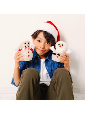 「devirock（デビロック）のアイテム（カーゴパンツ）」を使った、devirockさん（キッズ・130cm）の冬コーディネート
