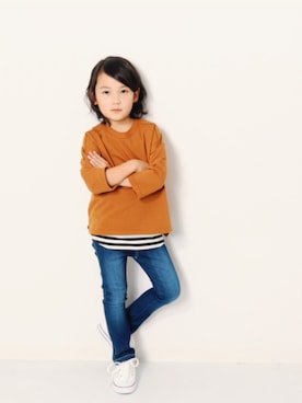 「devirock（デビロック）のアイテム（シューズ）」を使った、devirockさん（キッズ・120cm）の冬コーディネート