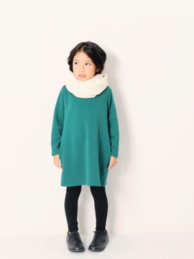 「devirock（デビロック）のアイテム（ワンピース/ドレス）」を使った、devirockさん（キッズ・110cm）の冬コーディネート