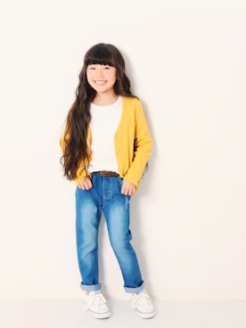 「devirock（デビロック）のアイテム（カーディガン/ボレロ）」を使った、devirockさん（キッズ・120cm）の冬コーディネート