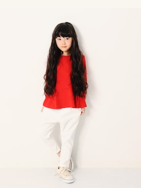 「devirock（デビロック）のアイテム（シューズ）」を使った、devirockさん（キッズ・120cm）の春コーディネート