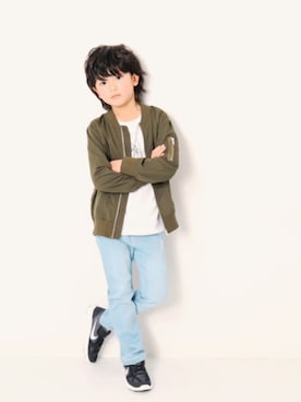 「devirock（デビロック）のアイテム（ジャケット/アウター）」を使った、devirockさん（キッズ・110cm）の春コーディネート