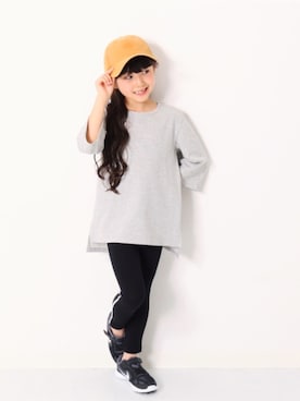 「devirock（デビロック）のアイテム（レギンス/スパッツ）」を使った、devirockさん（キッズ・120cm）の春コーディネート