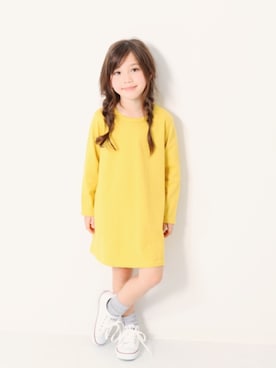 「devirock（デビロック）のアイテム（ワンピース/ドレス）」を使った、devirockさん（キッズ・110cm）の春コーディネート