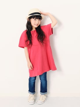 「devirock（デビロック）のアイテム（ワンピース/ドレス）」を使った、devirockさん（キッズ・120cm）の春コーディネート