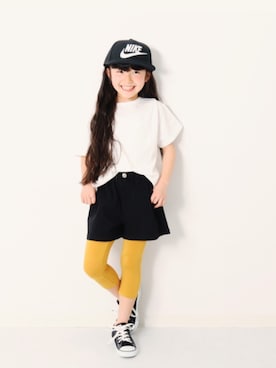 「devirock（デビロック）のアイテム（レギンス/スパッツ）」を使った、devirockさん（キッズ・120cm）の春コーディネート