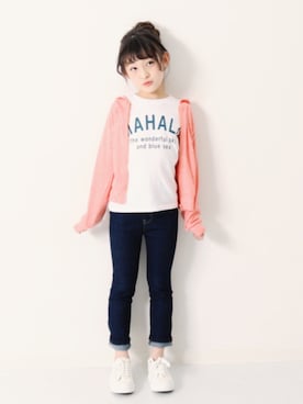 「devirock（デビロック）のアイテム（パーカー）」を使った、devirockさん（キッズ・130cm）の春コーディネート