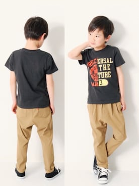 「devirock（デビロック）のアイテム（シューズ）」を使った、devirockさん（キッズ・120cm）の春コーディネート