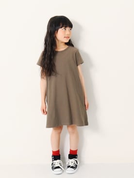 「devirock（デビロック）のアイテム（ワンピース/ドレス）」を使った、devirockさん（キッズ・120cm）の春コーディネート
