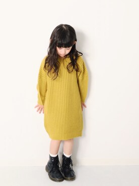 「devirock（デビロック）のアイテム（ワンピース/ドレス）」を使った、devirockさん（キッズ・110cm）の秋コーディネート