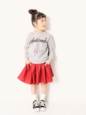 「devirock（デビロック）のアイテム（スウェット）」を使った、devirockさん（キッズ・110cm）の秋コーディネート