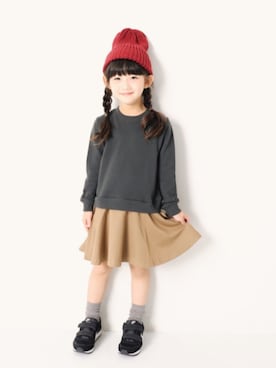 「devirock（デビロック）のアイテム（帽子）」を使った、devirockさん（キッズ・110cm）の秋コーディネート