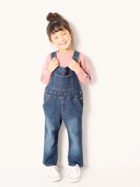 「devirock（デビロック）のアイテム（オールインワン・サロペット）」を使った、devirockさん（キッズ・110cm）の秋コーディネート