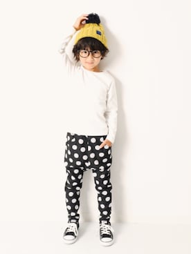 「devirock（デビロック）のアイテム（パンツ）」を使った、devirockさん（キッズ・120cm）の秋コーディネート