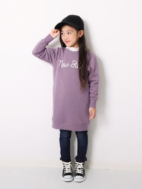「devirock（デビロック）のアイテム（ワンピース/ドレス）」を使った、devirockさん（キッズ・110cm）の秋コーディネート